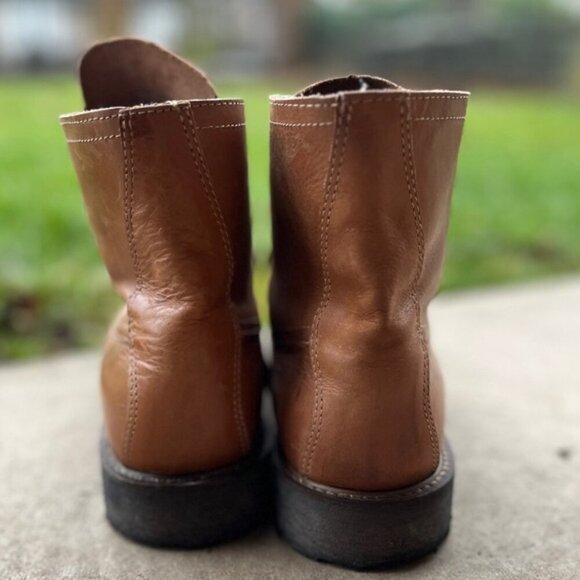 Norberto Costa leather ranger lug lace boots Sz 44/ USA men’s Sz 11 - Picture 3 of 9